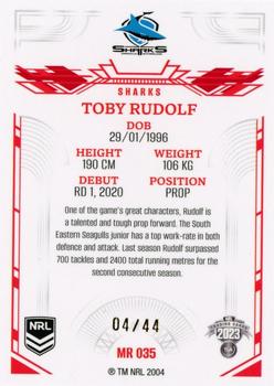 2023 NRL Traders Elite - Mojo Ruby #MR035 Toby Rudolf Back